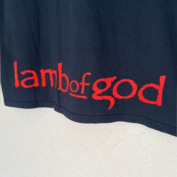 VINTAGE Y2K LAMB OF GOD BAND TEE SHIRT SIZE XL AGAIN WE RISE CLEAN - Picture 4 of 5